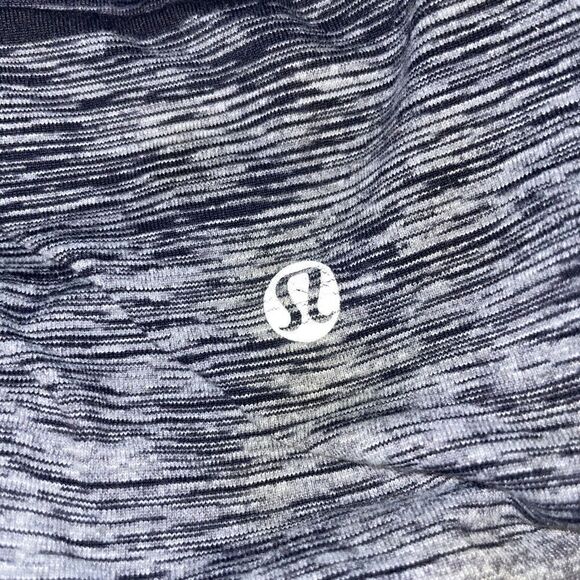 Lululemon Universal Stripe Pullover Shirt 1/2 Zip Running Black Soot Mens Small - Picture 5 of 7